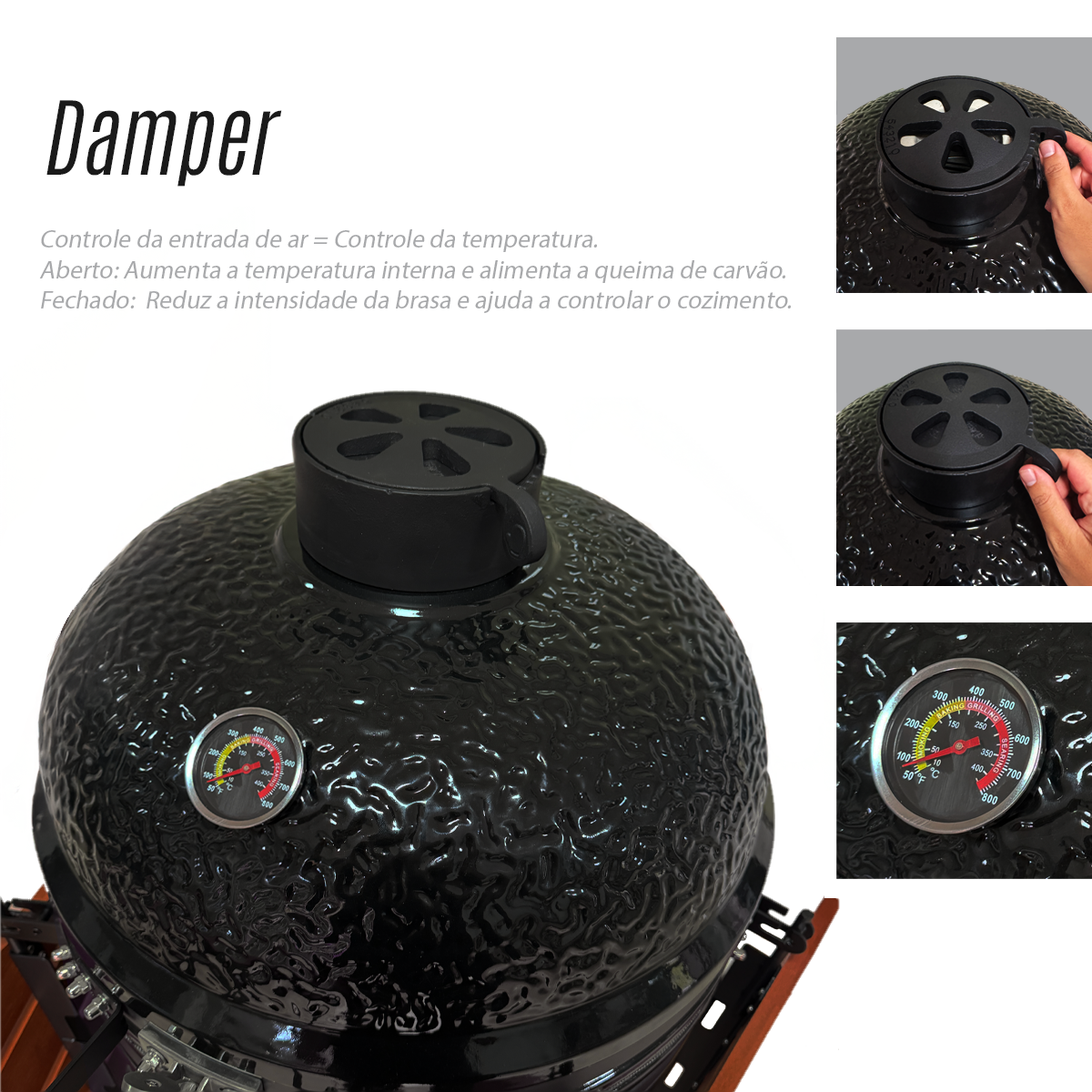 Churrasqueira Kamado - 21" Zymo
